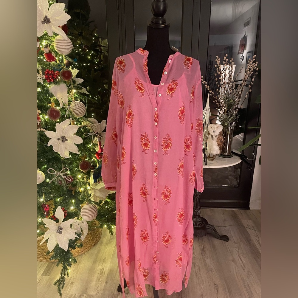 Chan luu silk Pink 2 piece dress’ S NWT